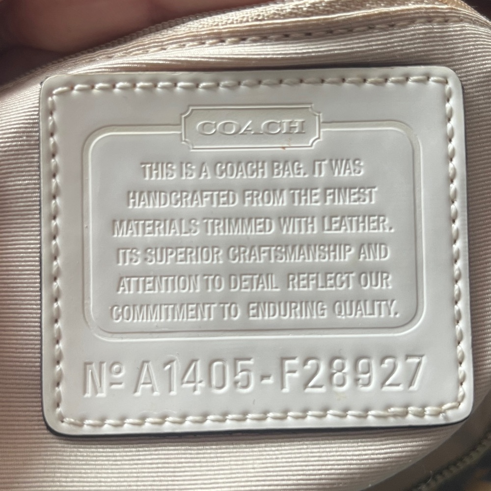 Coach Chambray Signature C Ivory Python Embossed … - image 4